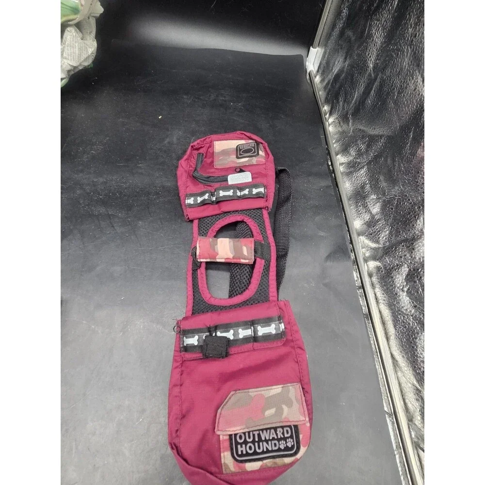 Outward Hound Quick Release Backpack Small Dog Travel Gear Red